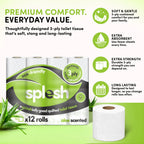 Splesh Toilet Roll Soft & Quilted 3-Ply AloeVera Scented Toilet Tissue, 24 Rolls