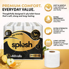 Splesh Toilet Roll Signature Scented 60 Rolls|Quilted 3-Ply Soft Toilet Paper