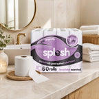 Splesh Toilet Roll Soft & Quilted 3-Ply Lavender Scented Toilet Tissue, 60 Rolls
