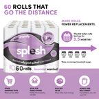 Splesh Toilet Roll Soft & Quilted 3-Ply Lavender Scented Toilet Tissue, 60 Rolls