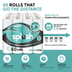 Splesh Toilet Roll, Soft & Quilted Eco-Friendly, White, 60 Rolls