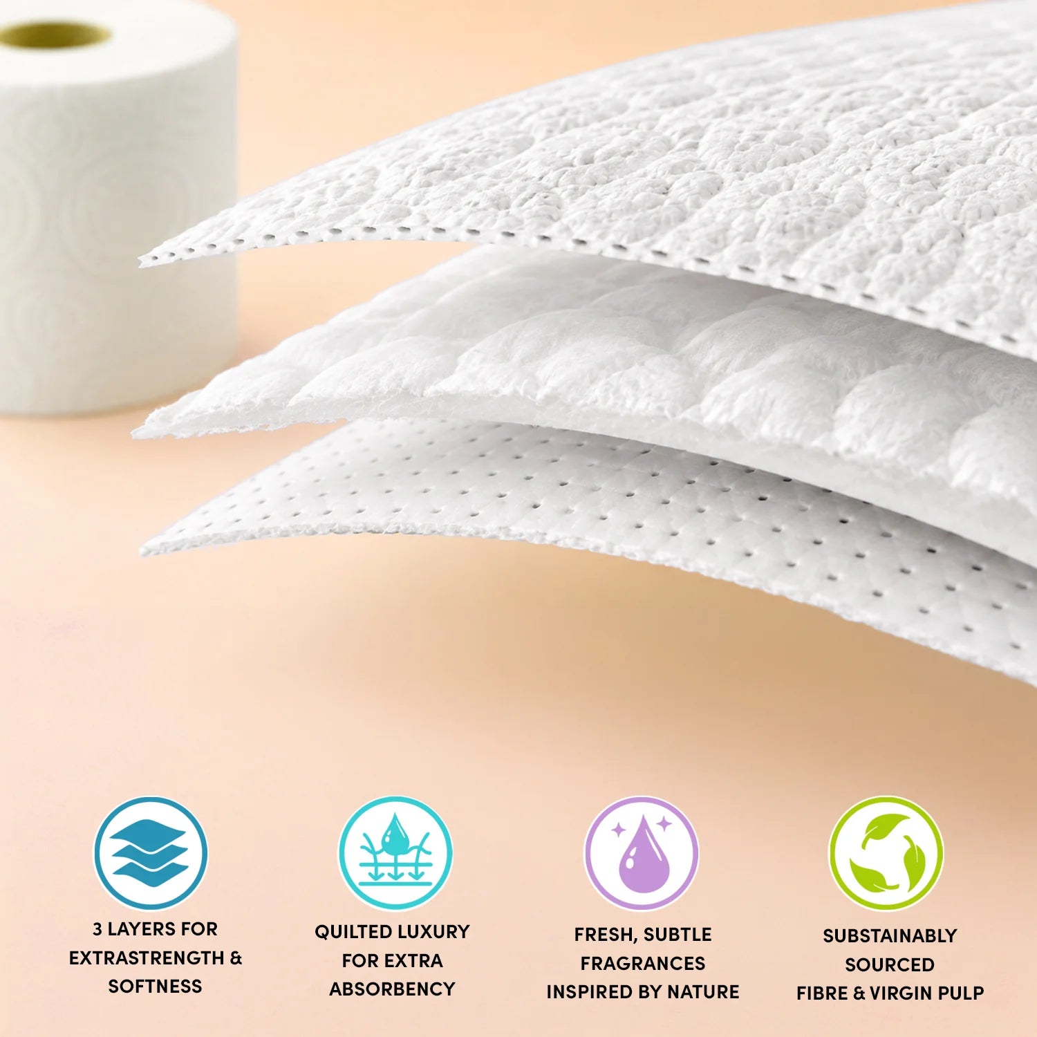Splesh Toilet Roll Signature Scented 24 Rolls|Quilted 3-Ply Soft Toilet Paper