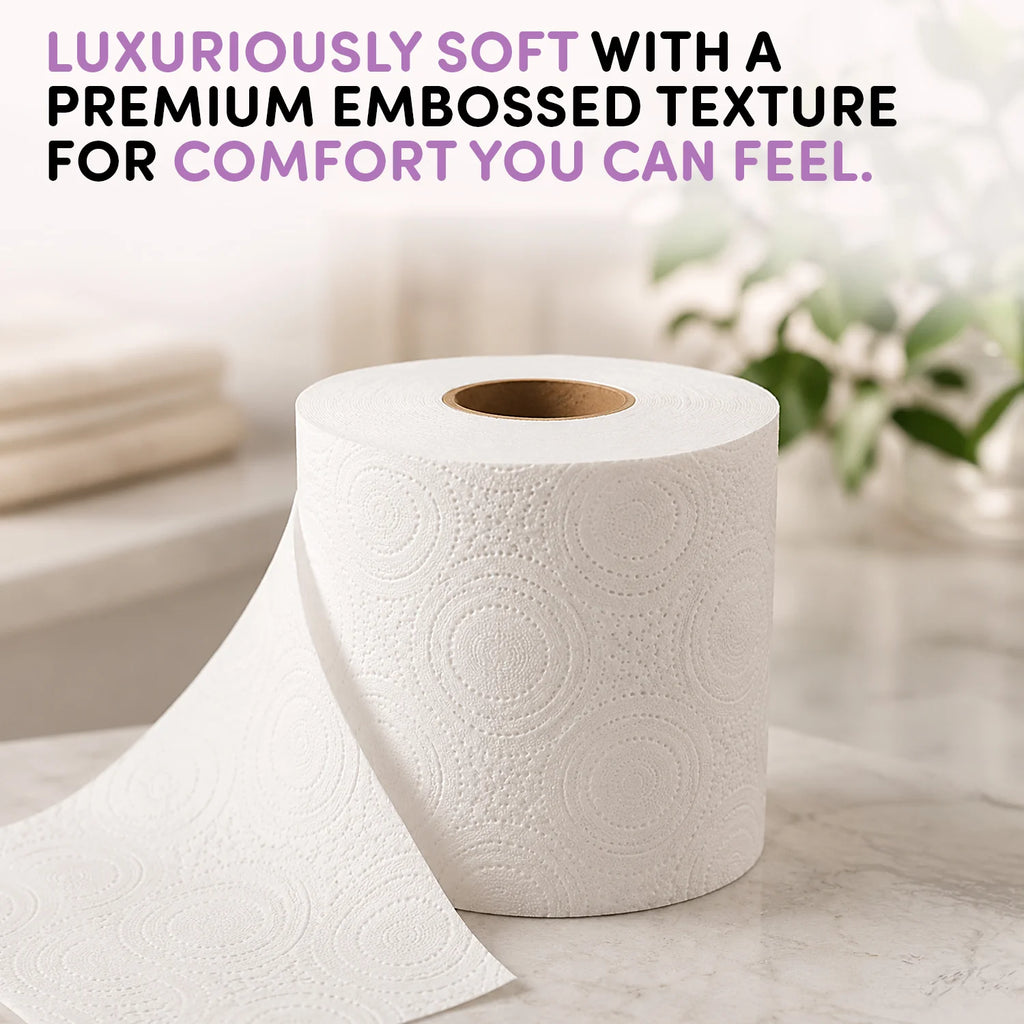 Splesh Toilet Roll Soft & Quilted 3-Ply Lavender Scented Toilet Tissue, 60 Rolls