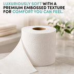 Splesh Toilet Roll Soft & Quilted 3-Ply Original White Toilet Tissue, 24 Rolls