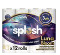 Splesh Quilted Luna Bloom 3-Ply Luxury Scented Toilet Tissue Paper, 12 Rolls