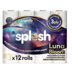 Splesh Quilted Luna Bloom 3-Ply Luxury Scented Toilet Tissue Paper, 12 Rolls