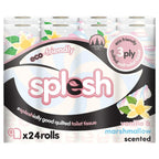 Splesh Quilted Toilet Roll Luxury Vanilla & Marshmallow 3-Ply Soft Toilet Paper, 24 Rolls