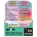 Splesh Ultra Soft Tissues, 24 Cube Boxes (1,296 Total) Bulk Pack