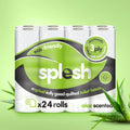Splesh Toilet Roll Soft & Quilted 3-Ply AloeVera Scented Toilet Tissue, 24 Rolls
