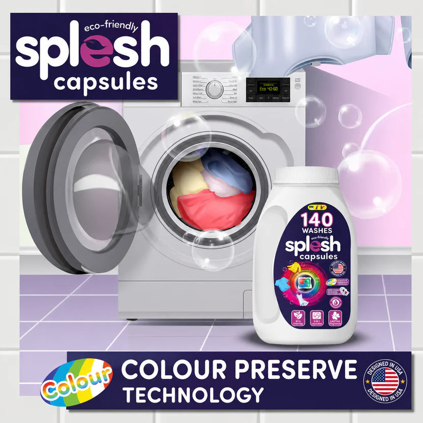 Splesh Xtra Stain Removal 3in1 Laundry Capsules, 10 Months Supply Bulk Buy 280 Washes