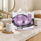 Splesh Toilet Roll Soft & Quilted 3-Ply Lavender Scented Toilet Tissue, 24 Rolls