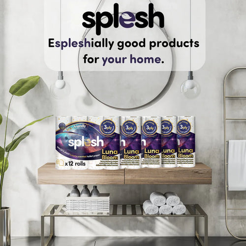 Splesh Quilted Luna Bloom 3-Ply Luxury Scented Toilet Tissue Paper, 24 Rolls