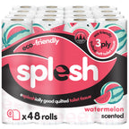 Splesh Quilted Toilet Roll Luxury Watermelon 3-Ply Soft Toilet Paper, 48 Rolls