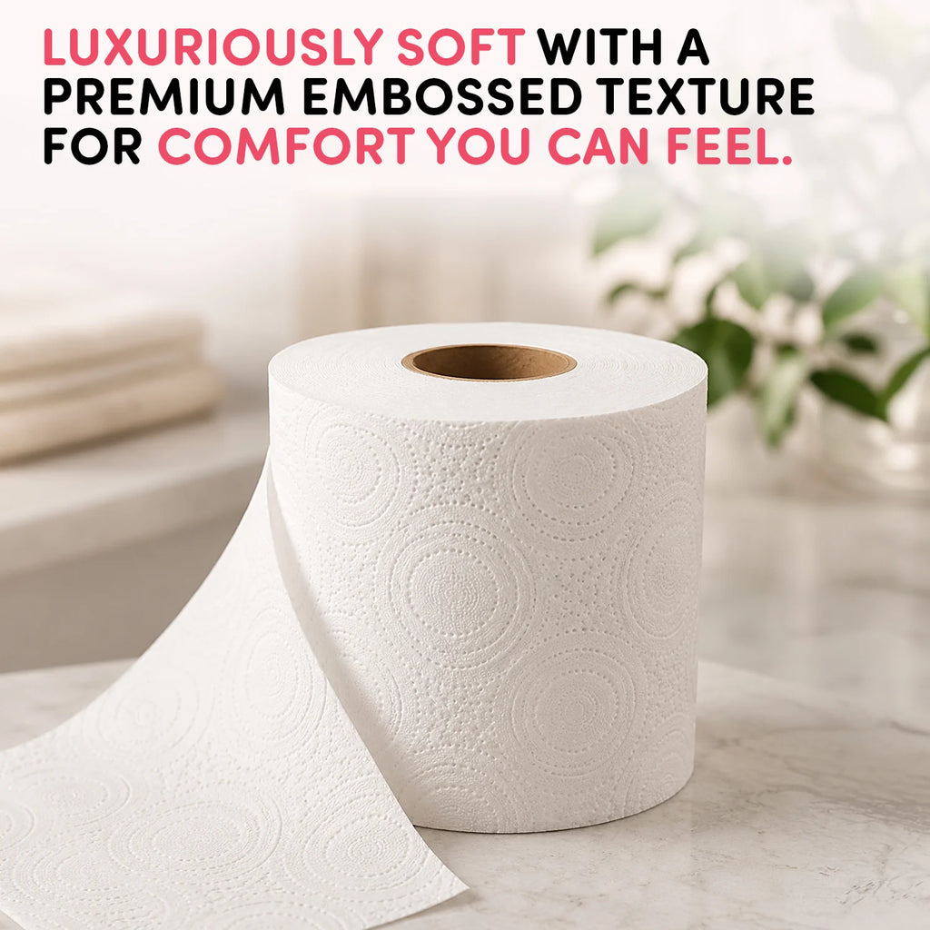 Splesh Quilted Toilet Roll Luxury Watermelon 3-Ply Soft Toilet Paper, 48 Rolls
