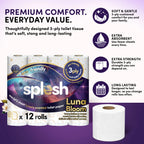 Splesh Quilted Luna Bloom 3-Ply Luxury Scented Toilet Tissue Paper, 24 Rolls