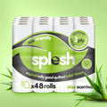 Splesh Toilet Roll Soft & Quilted 3-Ply AloeVera Scented Toilet Tissue, 48 Rolls