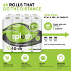 Splesh Toilet Roll Soft & Quilted 3-Ply AloeVera Scented Toilet Tissue, 48 Rolls