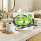 Splesh Toilet Roll Soft & Quilted 3-Ply AloeVera Scented Toilet Tissue, 48 Rolls