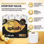 Splesh Toilet Roll Signature Scented 48 Rolls|Quilted 3-Ply Soft Toilet Paper