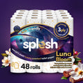 Splesh Quilted Luna Bloom 3-Ply Luxury Scented Toilet Tissue Paper, 48 Rolls