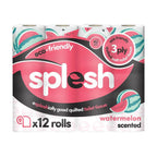 Splesh Quilted Toilet Roll Luxury Watermelon 3-Ply Soft Toilet Paper, 12 Rolls