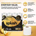 Splesh Toilet Roll Signature Scented 24 Rolls|Quilted 3-Ply Soft Toilet Paper