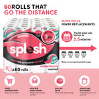 Splesh Quilted Toilet Roll Luxury Watermelon 3-Ply Soft Toilet Paper, 60 Rolls